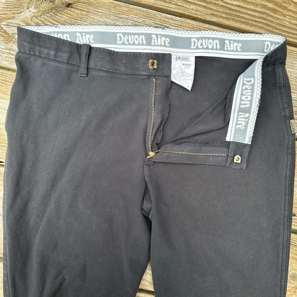 Devon Aire Black Breeches Riding Pants Women's Size LXL Knee Patch - Picture 2 of 5